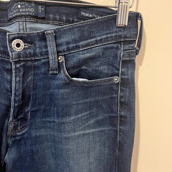 LUCKY BRAND | Women's Brooke Straight Premium Italian Stretch Jeans Blue Size 26 - Picture 3 of 12